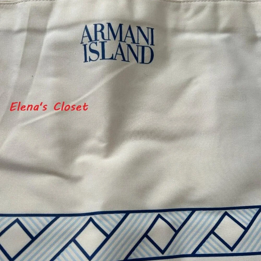 NEW ~ ARMANI ISLAND REUSABLE CANVAS TOTE - Picture 9 of 11
